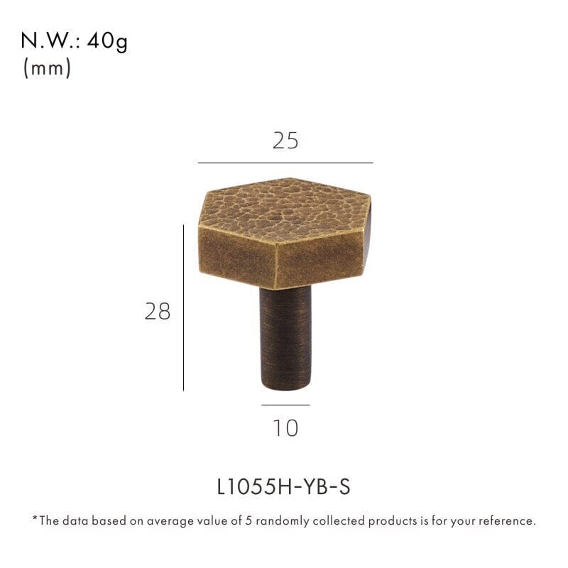 Solid Brass Aztec Pull Handle with Hammered Pattern – Elegant Kitchen Cabinet and Drawer Handle for Modern Interiors 6