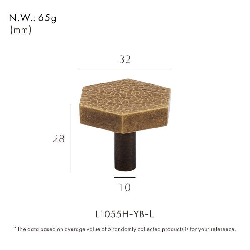 Solid Brass Aztec Pull Handle with Hammered Pattern – Elegant Kitchen Cabinet and Drawer Handle for Modern Interiors 7