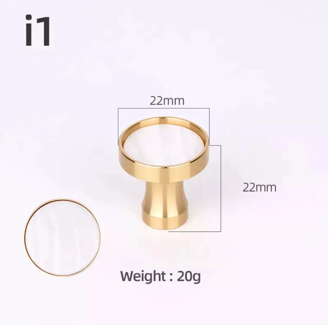 Solid Brass Door Knobs with Marble Effect – Modern Door Handles for Kitchen and Furniture – 9 Elegant Finishes 37