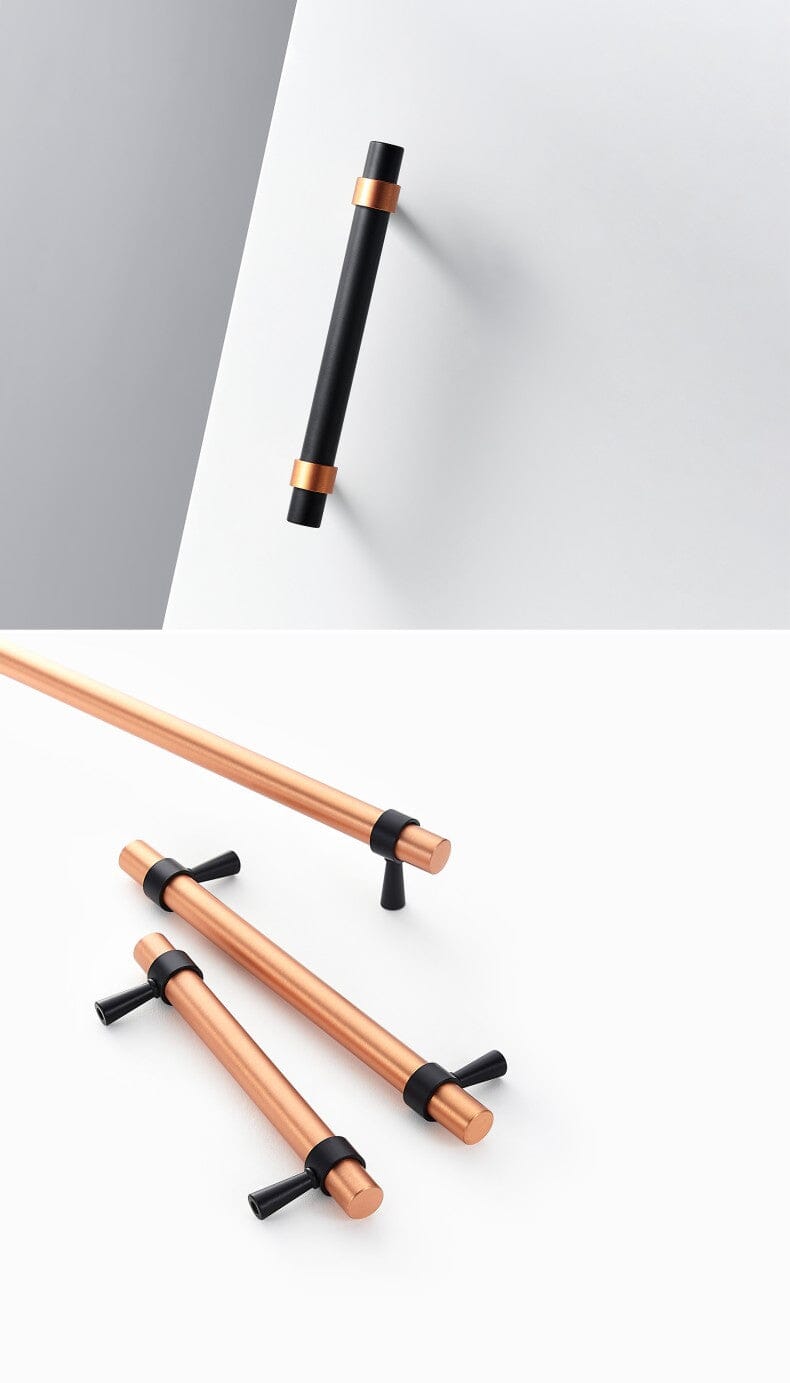 Solid Brass Pull Handle with Copper Plated Finish – Modern Kitchen Cabinet Handle for Doors and Furniture 3