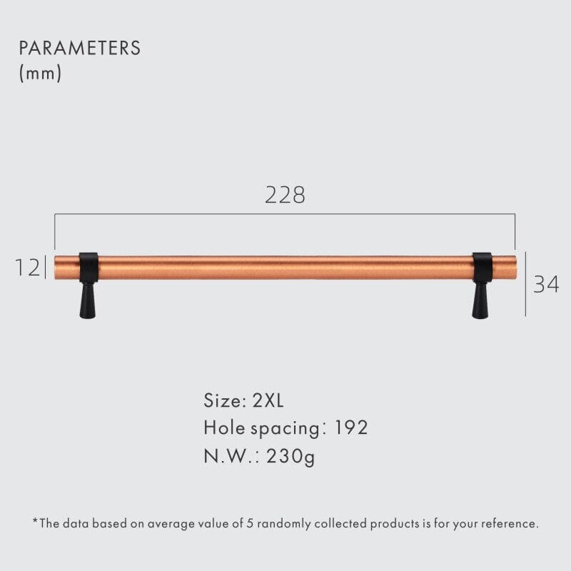 Solid Brass Pull Handle with Copper Plated Finish – Modern Kitchen Cabinet Handle for Doors and Furniture 8