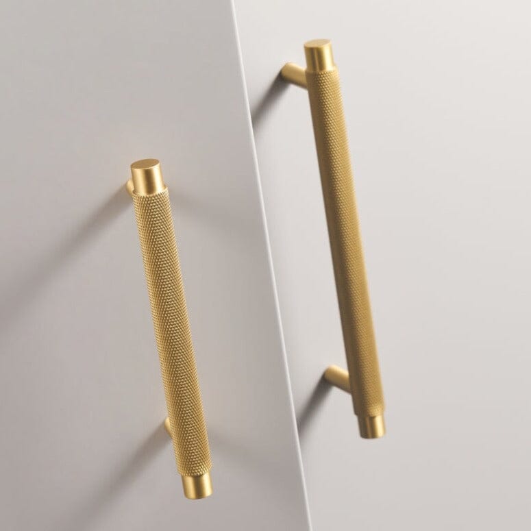 Solid Brass Pull Handle with Knurled Pattern – Kitchen Cabinet Handle in Multiple Finishes and Sizes 3