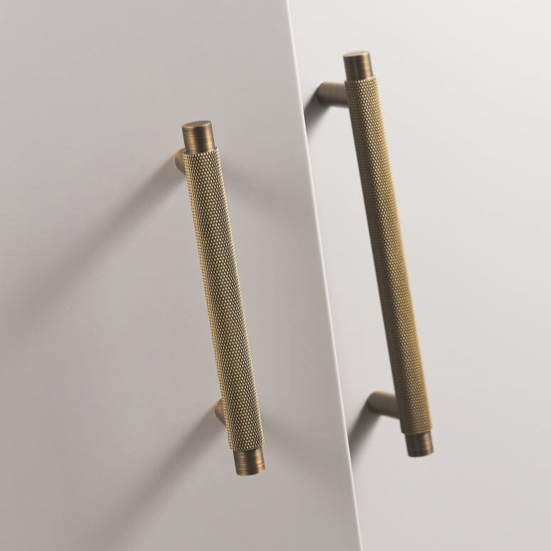 Solid Brass Pull Handle with Knurled Pattern – Kitchen Cabinet Handle in Multiple Finishes and Sizes 5
