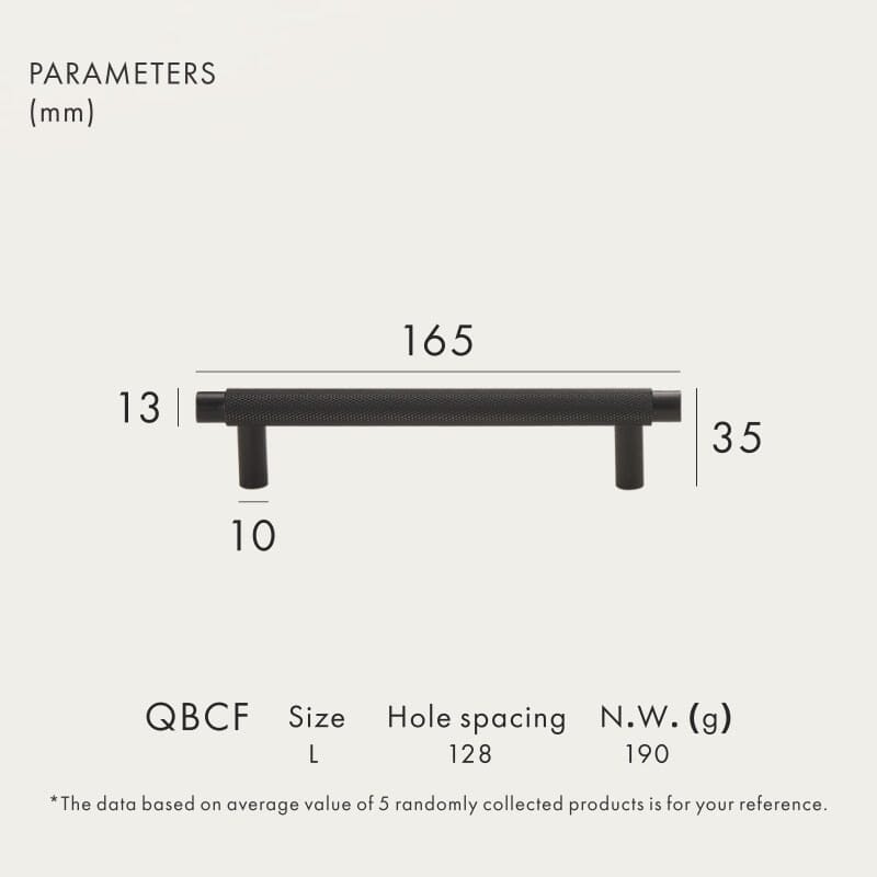 Solid Brass Pull Handle with Knurled Pattern – Kitchen Cabinet Handle in Multiple Finishes and Sizes 9