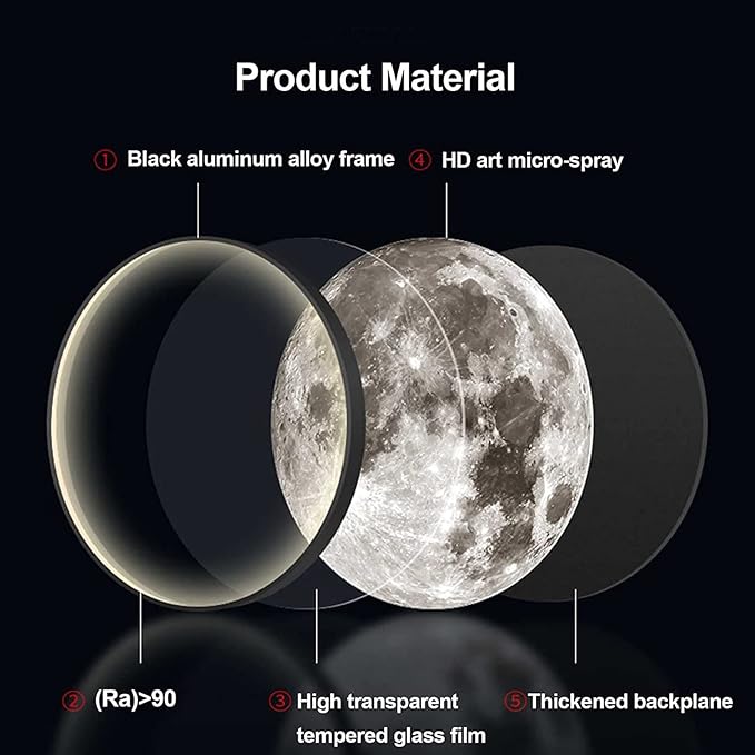 Soothing Moonlight Lamp with Realistic Surface – Relaxing LED Night Light for Bedrooms and Living Rooms 4