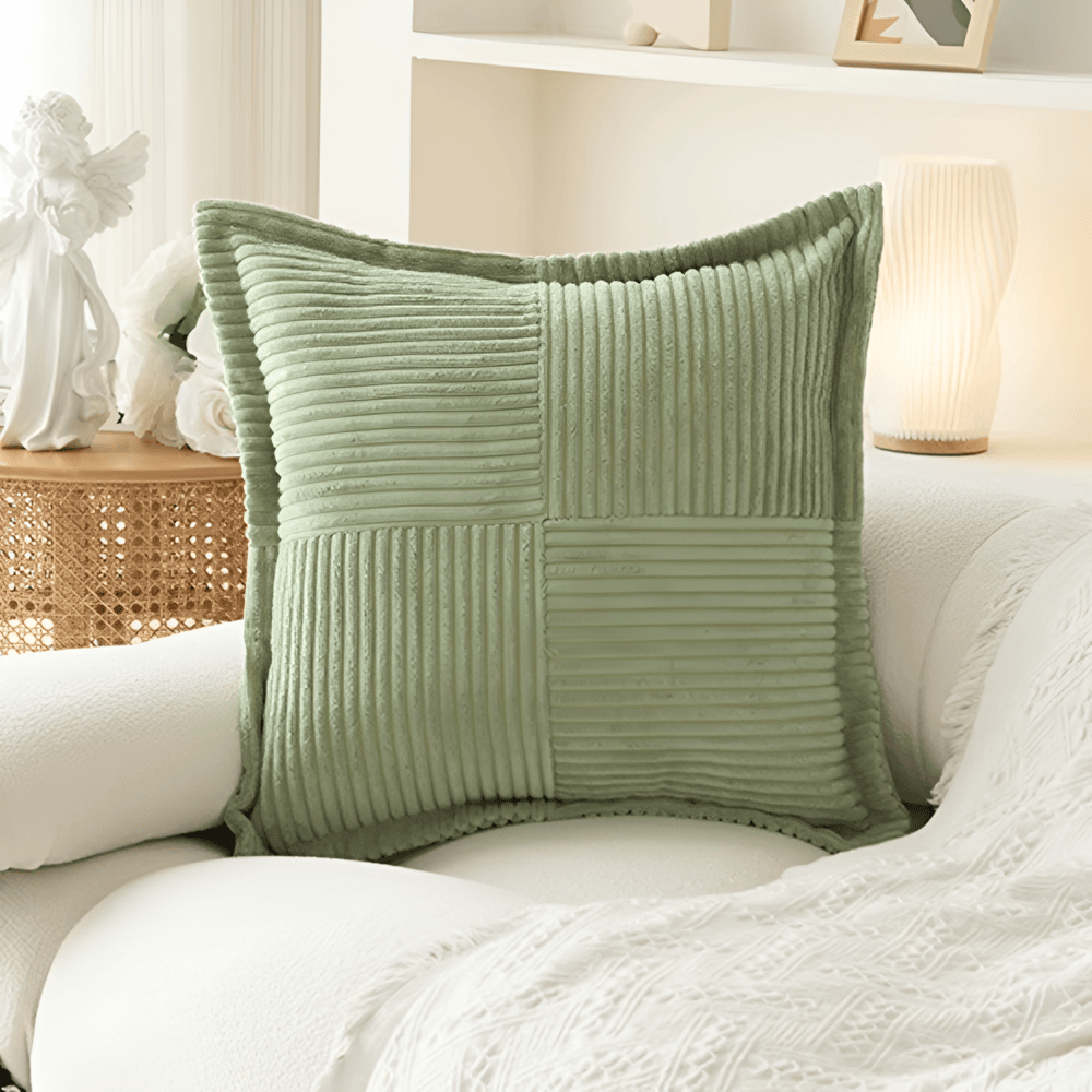 Stain-Resistant Polyester Cushion Cover 45x45 cm β Elegant Plain Design for Living Room and Office 4