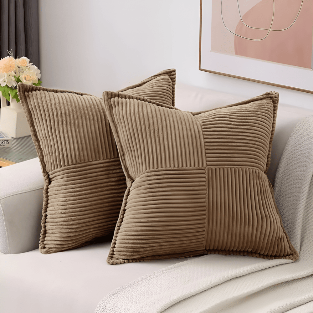 Stain-Resistant Polyester Cushion Cover 45x45 cm β Elegant Plain Design for Living Room and Office 5