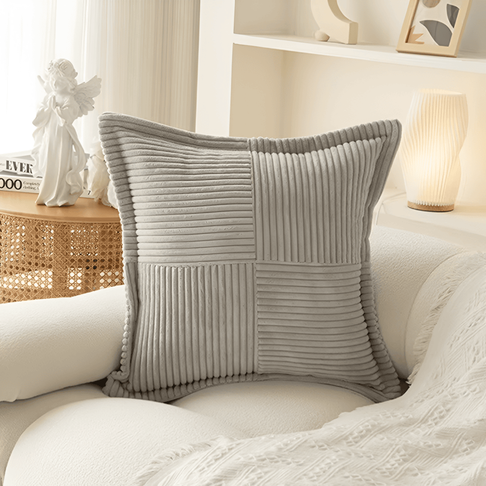 Stain-Resistant Polyester Cushion Cover 45x45 cm β Elegant Plain Design for Living Room and Office 7