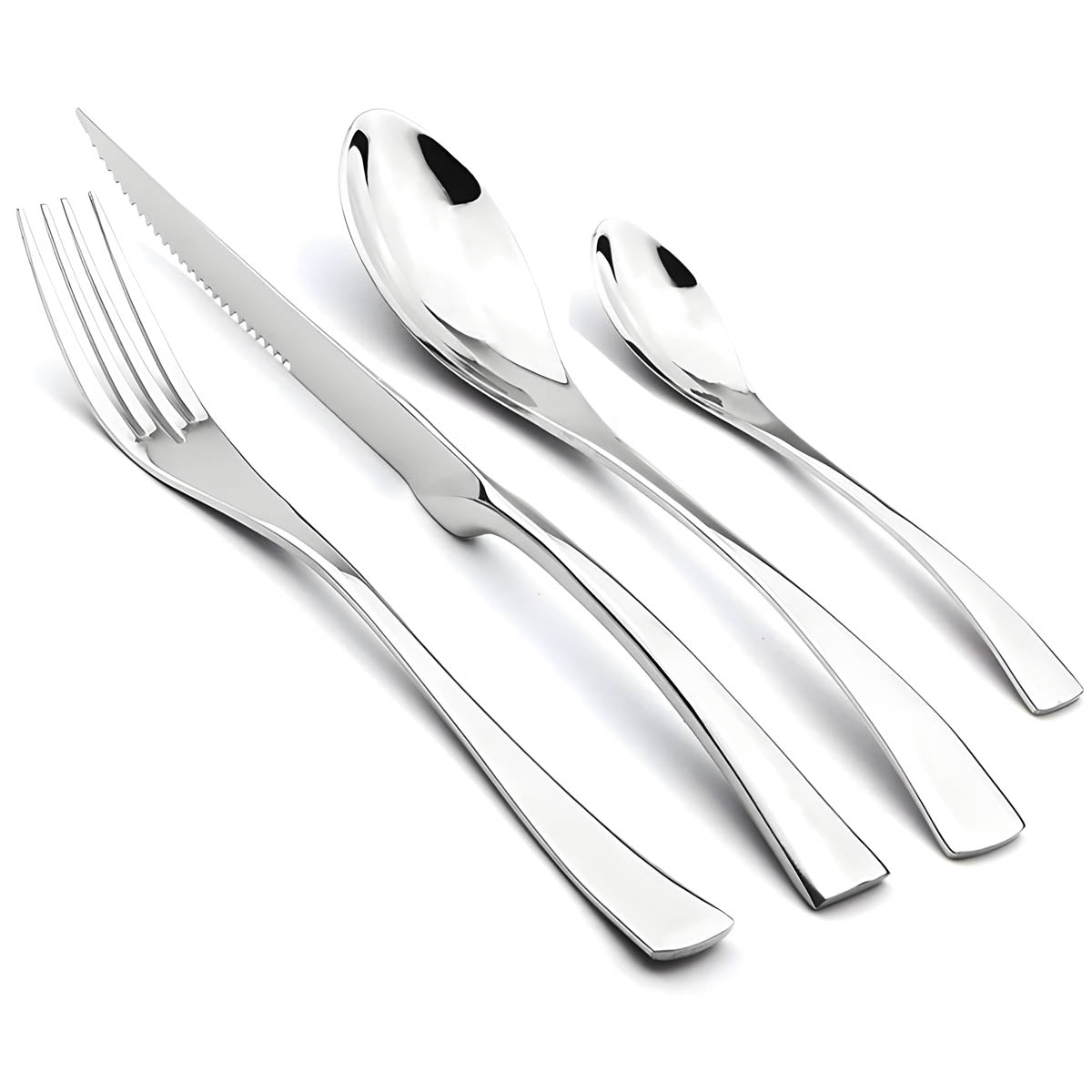 Stylish Stainless Steel Cutlery Set with Ergonomic Design – Available in Multiple Finishes for Elegant Dining