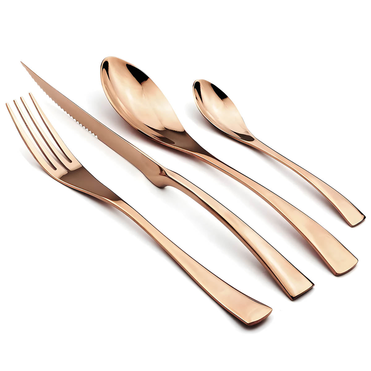 Stylish Stainless Steel Cutlery Set with Ergonomic Design – Available in Multiple Finishes for Elegant Dining