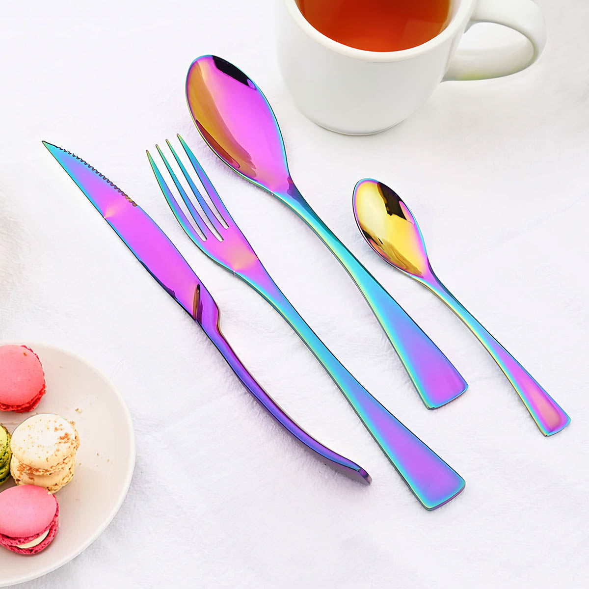 Stylish Stainless Steel Cutlery Set with Ergonomic Design – Available in Multiple Finishes for Elegant Dining