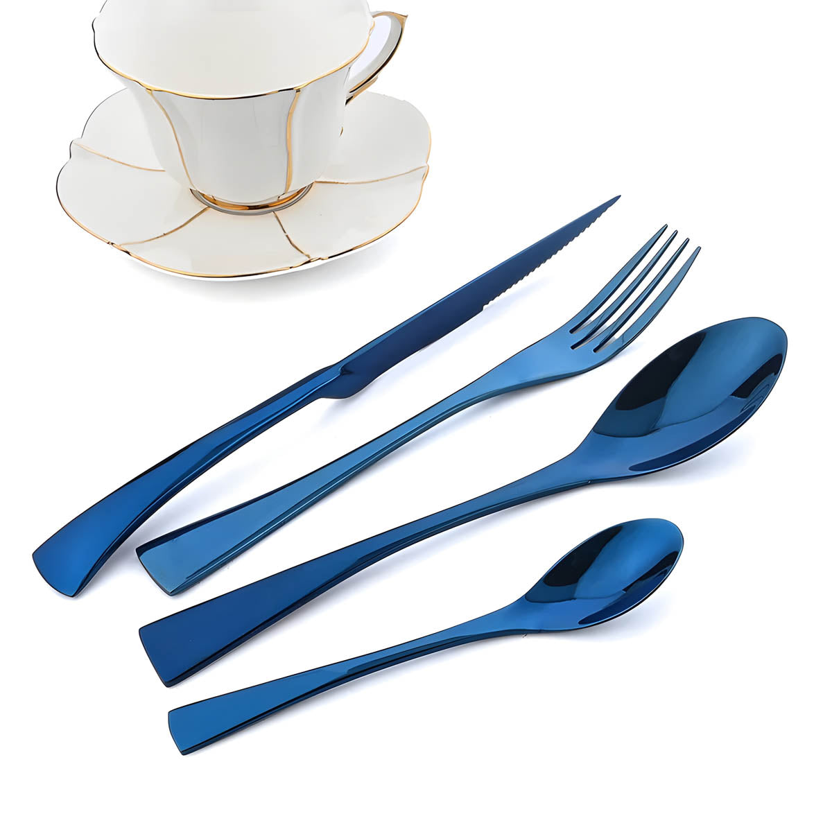 Stylish Stainless Steel Cutlery Set with Ergonomic Design – Available in Multiple Finishes for Elegant Dining