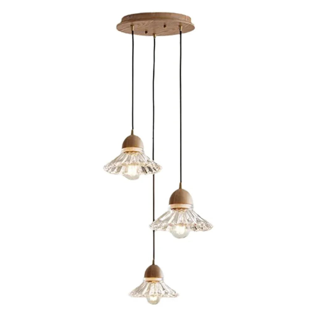 Three-Light Floral Crystal Chandelier Light – Elegant Modern Pendant for Dining Room and Living Spaces 5