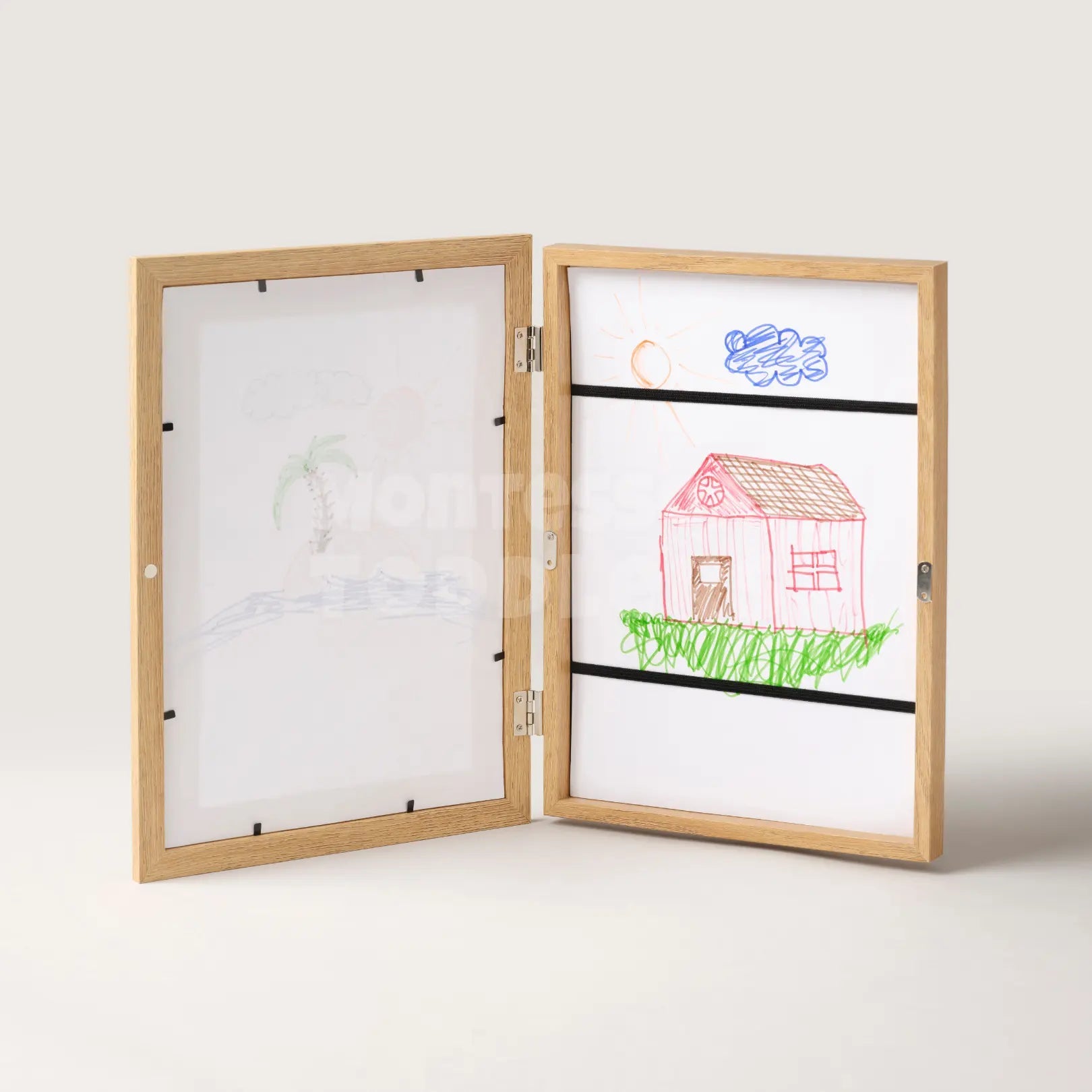 Toddler Art Display Frame for A4 and A3 Drawings - Front Opening Design, Child-Friendly Gallery Storage Solution 0