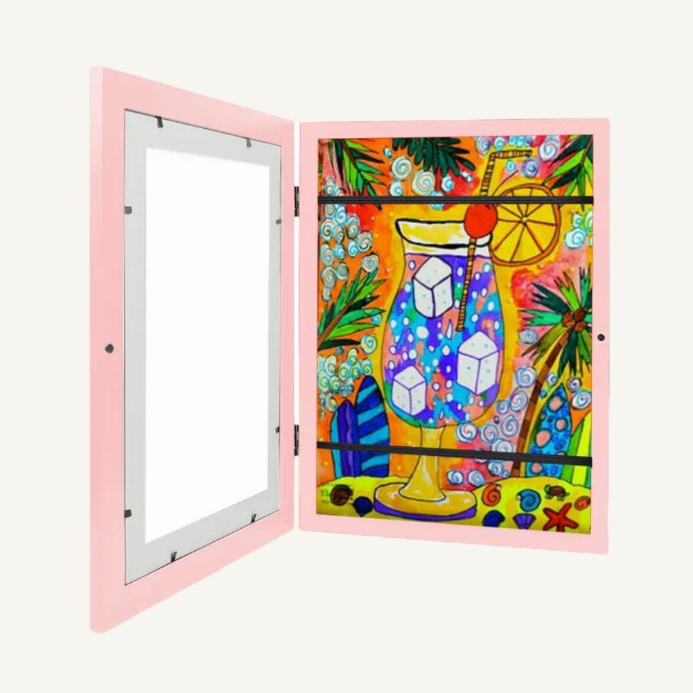 Toddler Art Display Frame for A4 and A3 Drawings - Front Opening Design, Child-Friendly Gallery Storage Solution 4