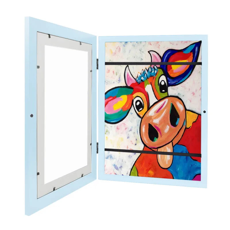 Toddler Art Display Frame for A4 and A3 Drawings - Front Opening Design, Child-Friendly Gallery Storage Solution 5
