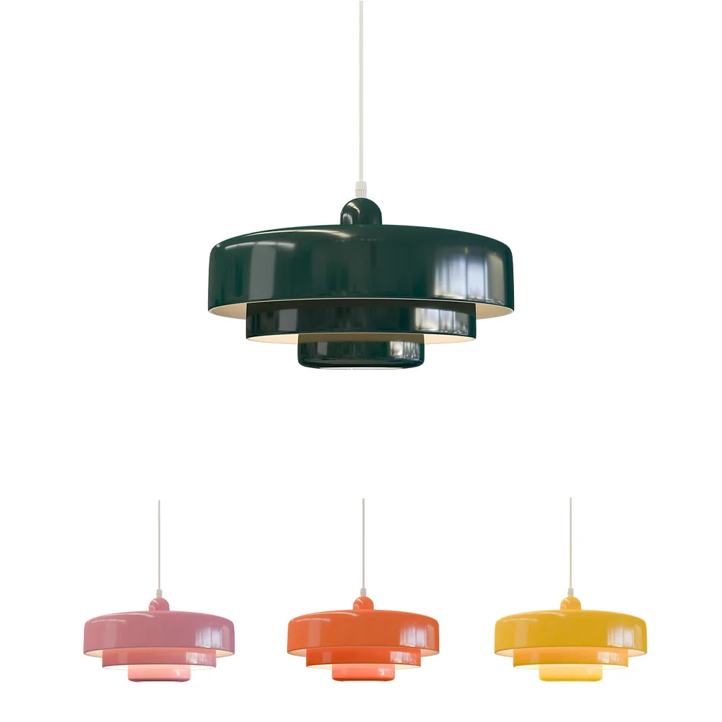 Triple Layer Disc Pendant Light – Modern Kitchen Ceiling Fixture for Stylish Interiors, Adjustable Height, Energy Efficient