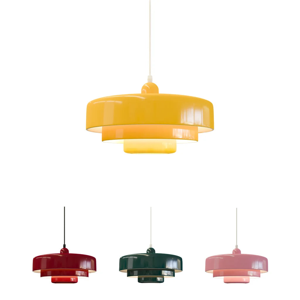 Triple Layer Disc Pendant Light – Modern Kitchen Ceiling Fixture for Stylish Interiors, Adjustable Height, Energy Efficient