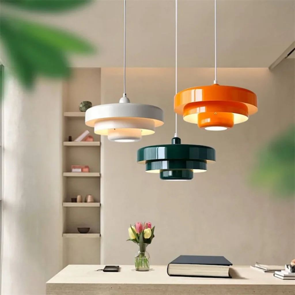 Triple Layer Disc Pendant Light – Modern Kitchen Ceiling Fixture for Stylish Interiors, Adjustable Height, Energy Efficient 2