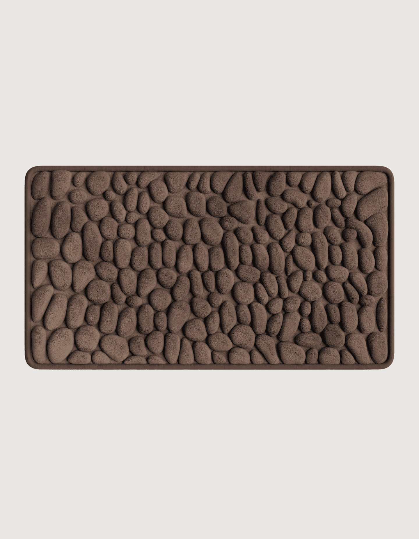 Ultra-Absorbent Non-Slip Bath Mat β 2.3cm Thick Pebble Bathroom Rug in Natural Stone Tones 10