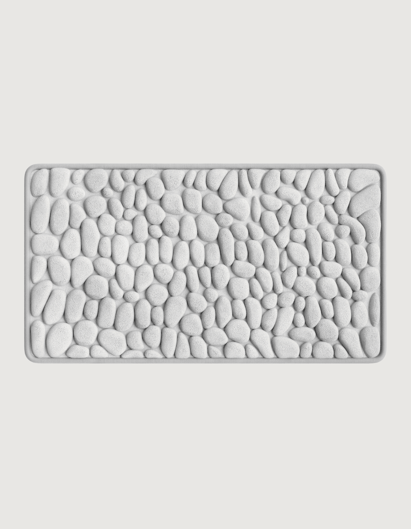 Ultra-Absorbent Non-Slip Bath Mat β 2.3cm Thick Pebble Bathroom Rug in Natural Stone Tones 2