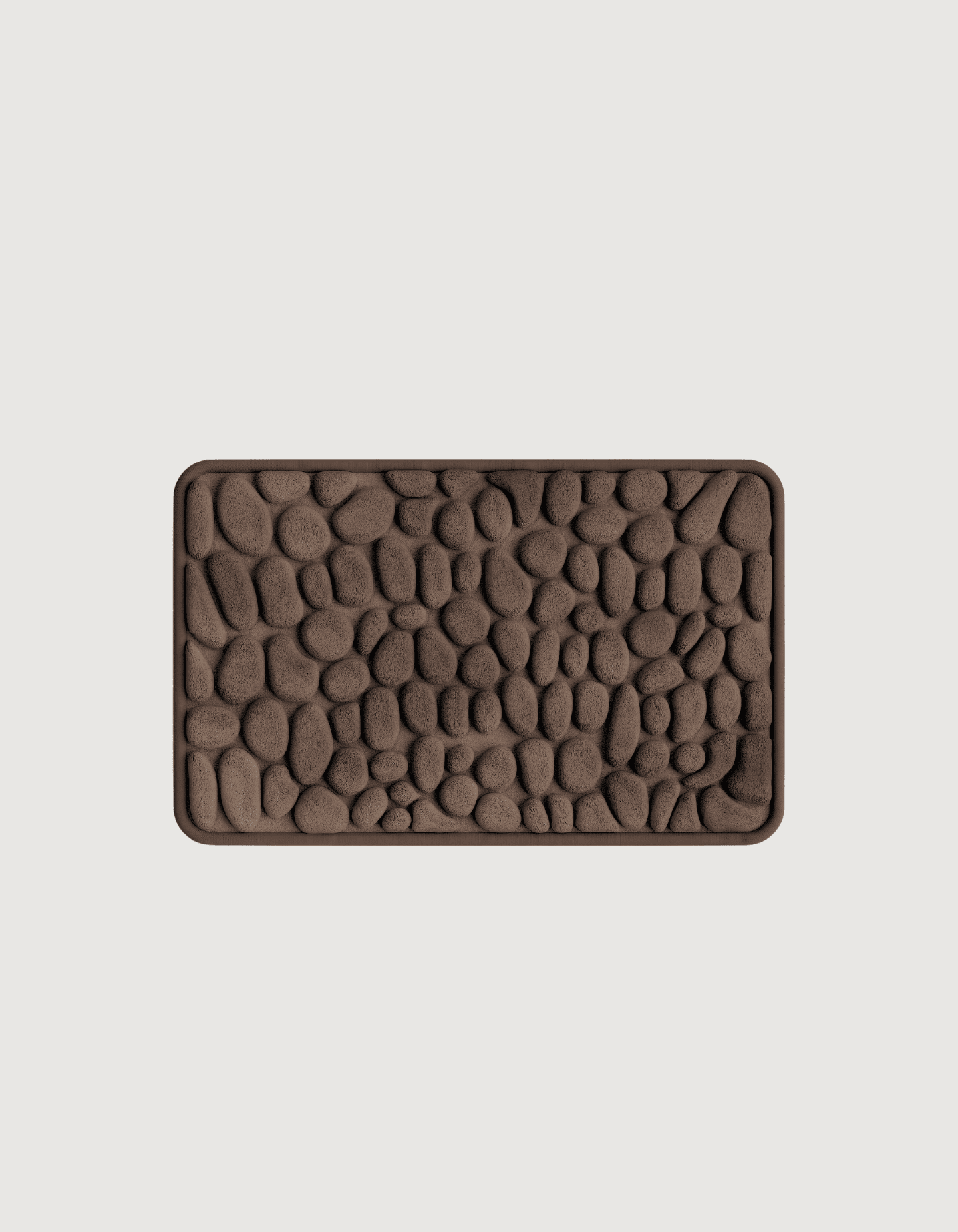 Ultra-Absorbent Non-Slip Bath Mat β 2.3cm Thick Pebble Bathroom Rug in Natural Stone Tones 25