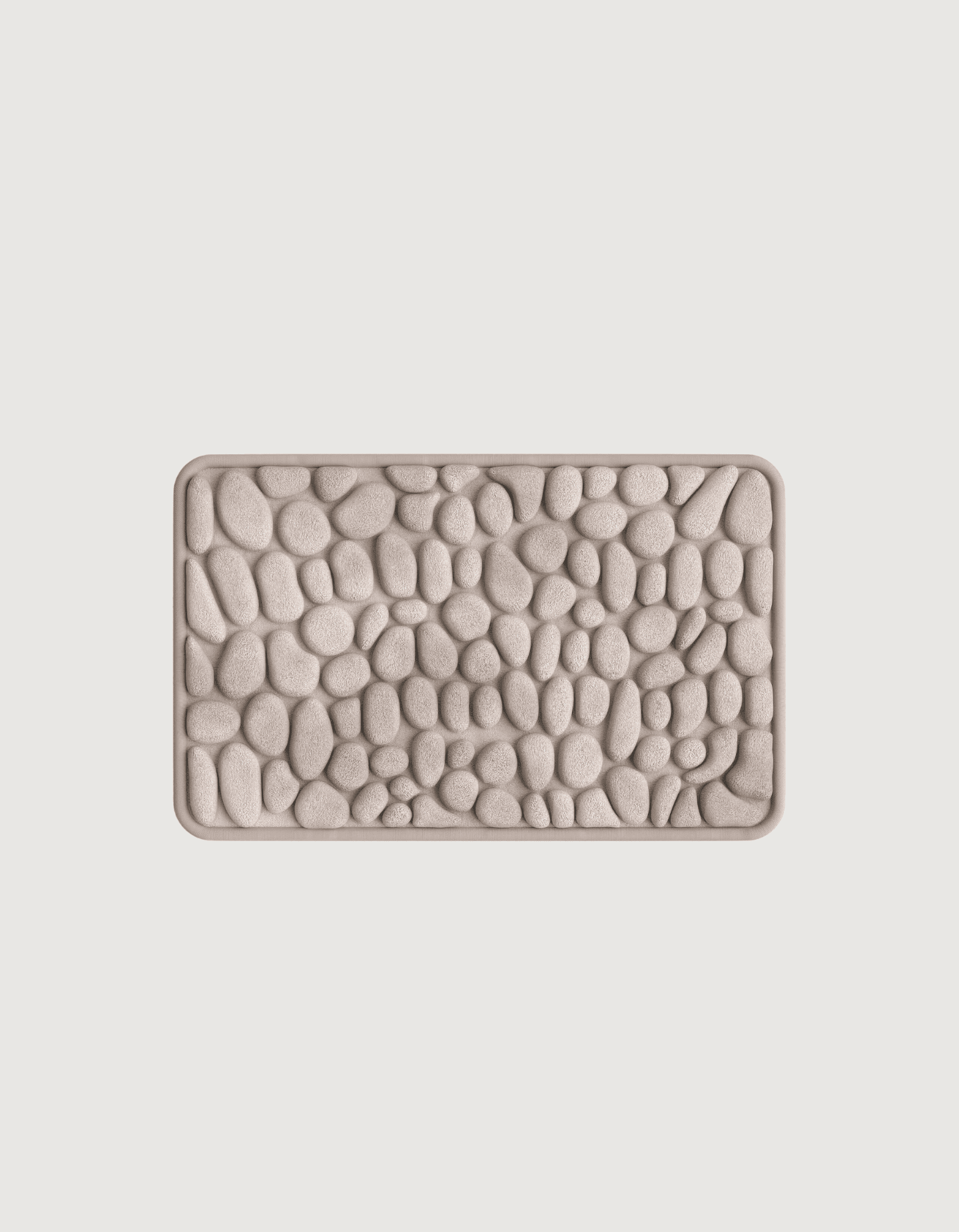 Ultra-Absorbent Non-Slip Bath Mat β 2.3cm Thick Pebble Bathroom Rug in Natural Stone Tones 32
