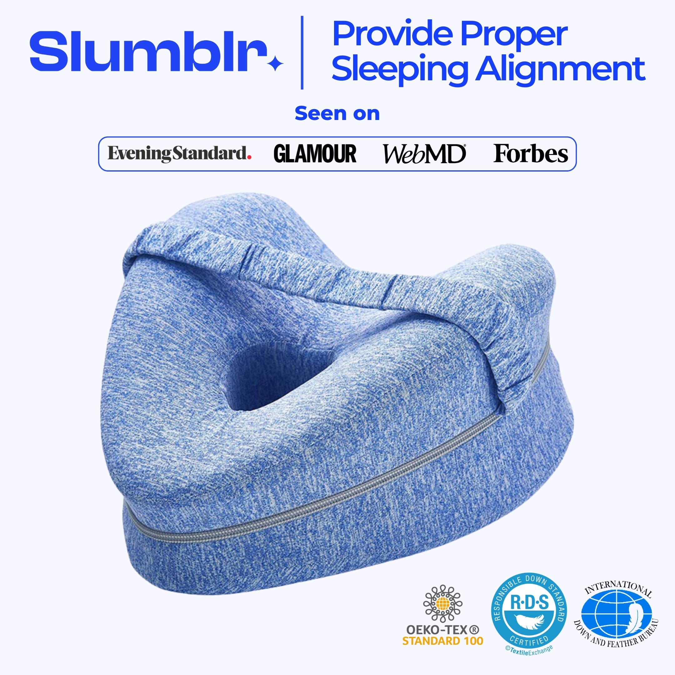 Ultra Support Knee Pillow for Sleeping – Ergonomic Memory Foam Knee Cushion for Side Sleepers 0