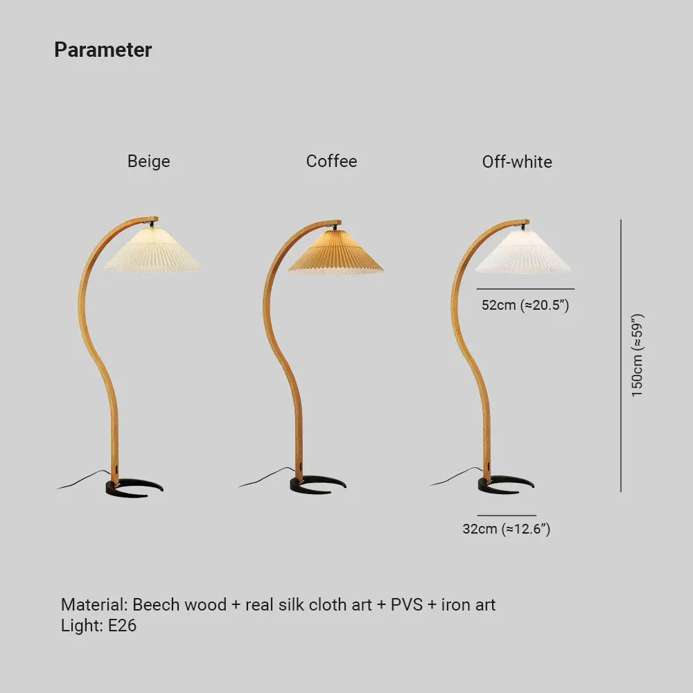 Unique LED Floor Lamp with Metal and Fabric Design for Living Room, Bedroom, and Dining Room 6