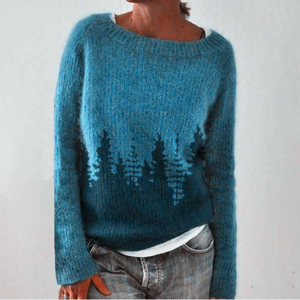 Vintage Norwegian Women's Sweater – Warm Knitwear in Figure-Hugging Fit for Fall and Winter 0
