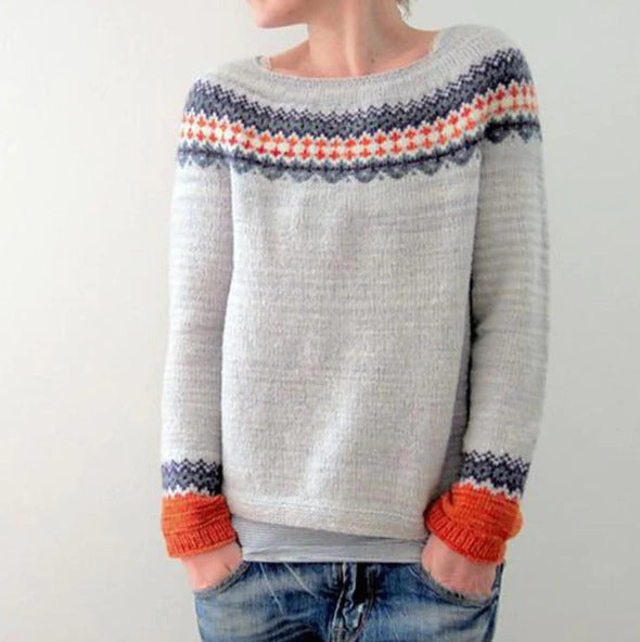 Vintage Norwegian Women's Sweater – Warm Knitwear in Figure-Hugging Fit for Fall and Winter 3