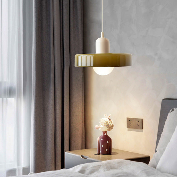 Bauhaus Glass Pendant Light – Colorful Design – Retro Ceiling Lamp