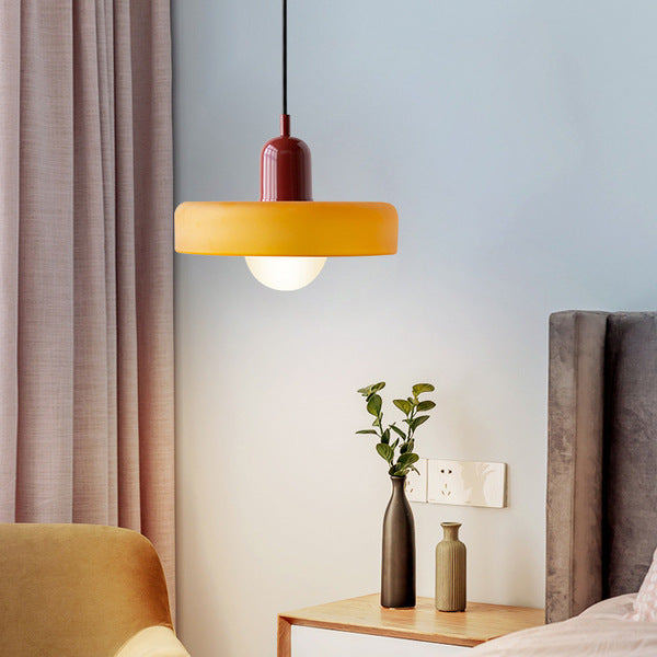 Bauhaus Glass Pendant Light – Colorful Design – Retro Ceiling Lamp
