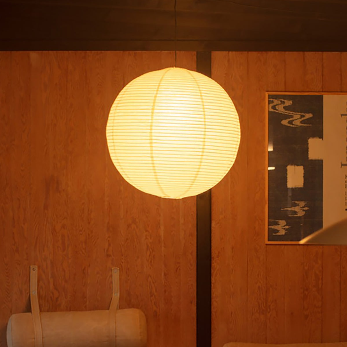 Washi Paper and Bamboo Ceiling Light Fixture – Adjustable Pendant Lamp for Modern Indoor Spaces, Warm Glow Lighting 0