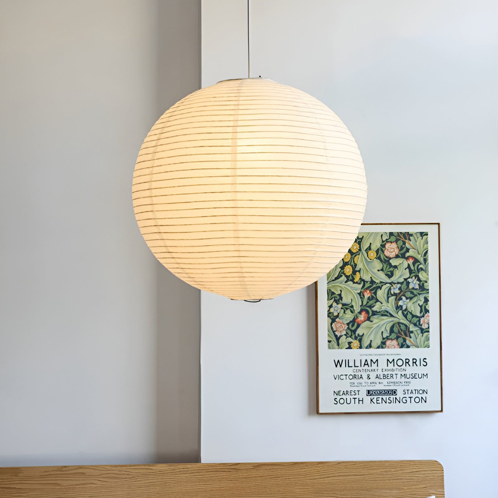 Washi Paper and Bamboo Ceiling Light Fixture – Adjustable Pendant Lamp for Modern Indoor Spaces, Warm Glow Lighting 10