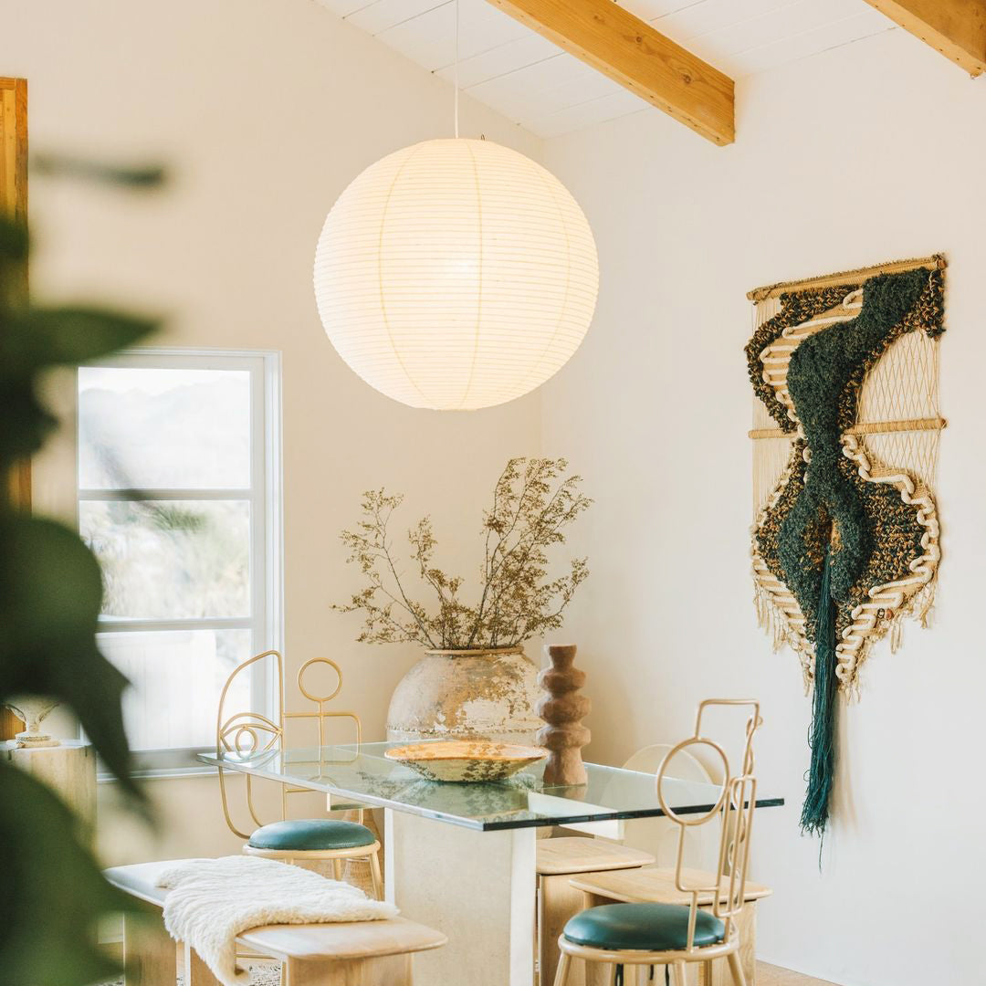 Washi Paper and Bamboo Ceiling Light Fixture – Adjustable Pendant Lamp for Modern Indoor Spaces, Warm Glow Lighting 4