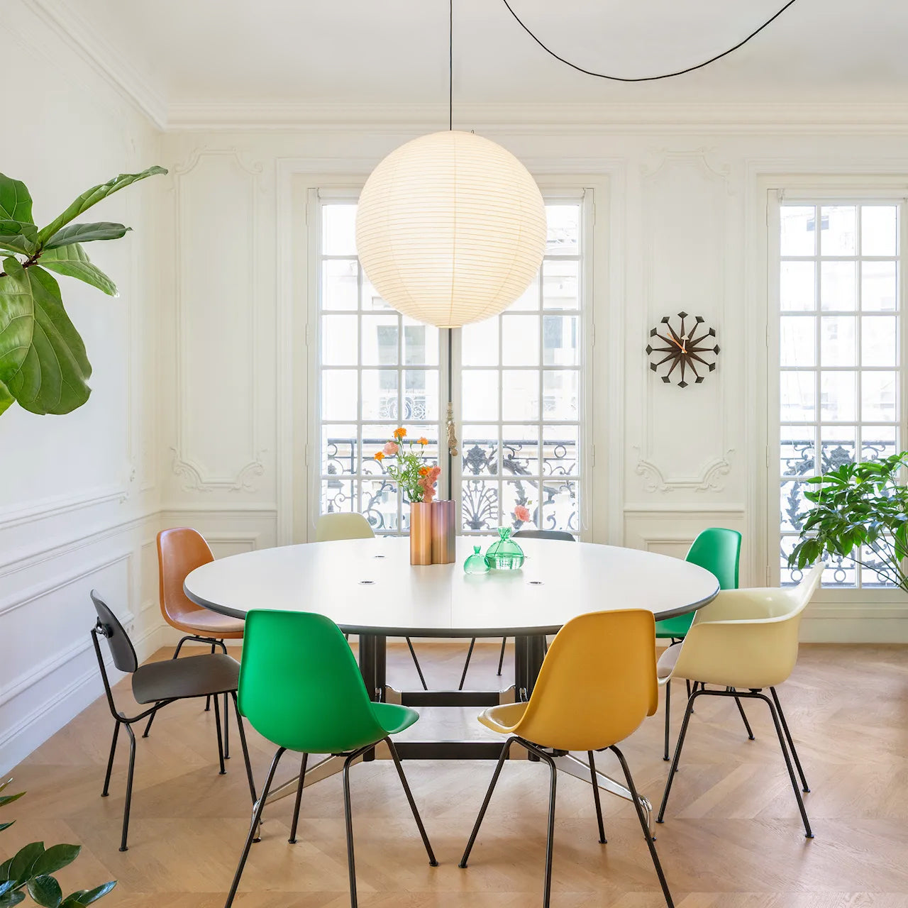 Washi Paper and Bamboo Ceiling Light Fixture – Adjustable Pendant Lamp for Modern Indoor Spaces, Warm Glow Lighting 5