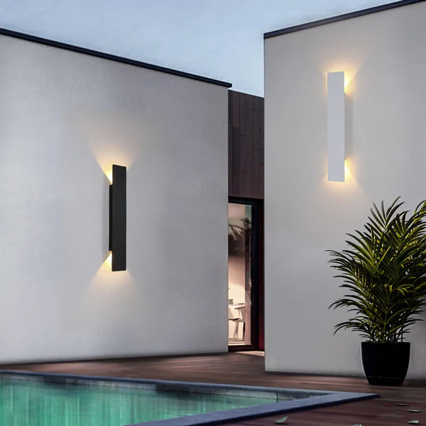 Waterproof Aluminum Outdoor Wall Light – Modern Garden Wall Lantern for Patios and Exterior Spaces 2
