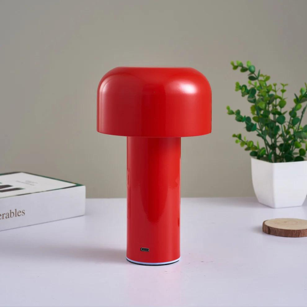 Whimsical Mushroom Table Lamp – Rechargeable Cordless Bedside Lamp for Home Decor, Portable Wireless Nightlight 1