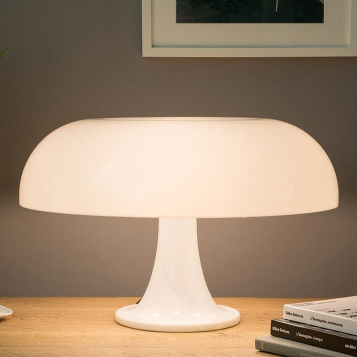 Wide Mushroom Table Lamp with USB Charging – Cozy Illumination for Bedroom or Living Room, E14 LED Compatible 6