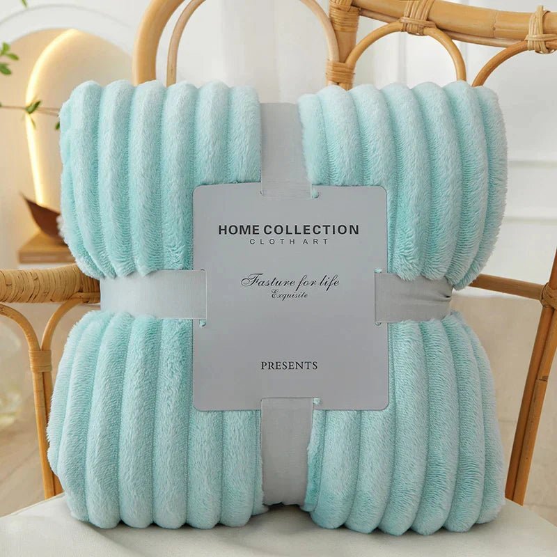 Wide Striped Flannel Fleece Blanket – Soft Polyester, Lightweight, 150 × 200 cm, Machine Washable, Ideal for All-Season Comfort 8