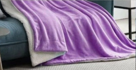 Winter Blanket with Fur – 200x230cm Soft Polyester Throw for Cozy Comfort and Elegant Décor