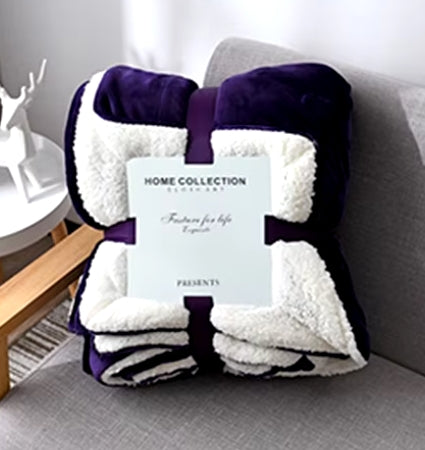 Winter Blanket with Fur – 200x230cm Soft Polyester Throw for Cozy Comfort and Elegant Décor