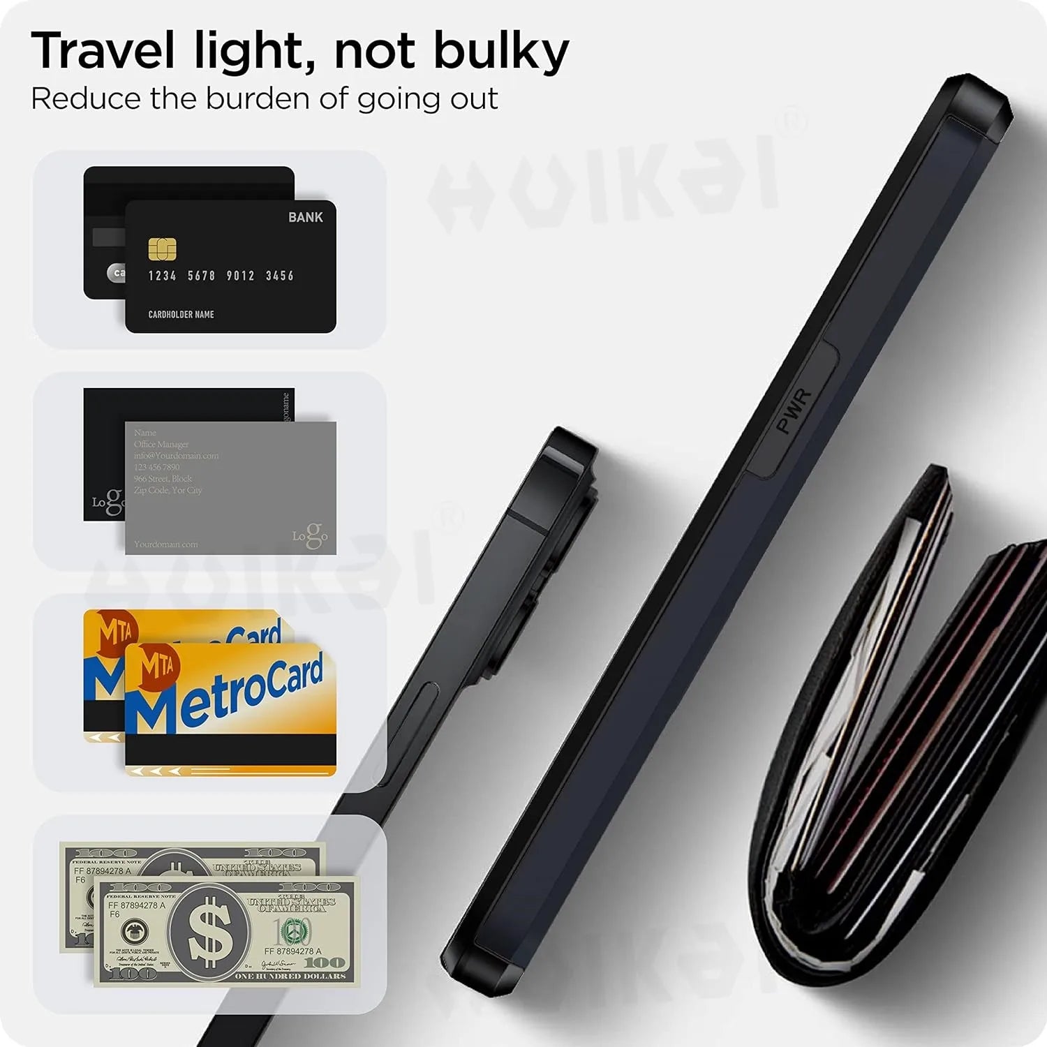 Wireless Slim Wallet Shockproof Phone Case
