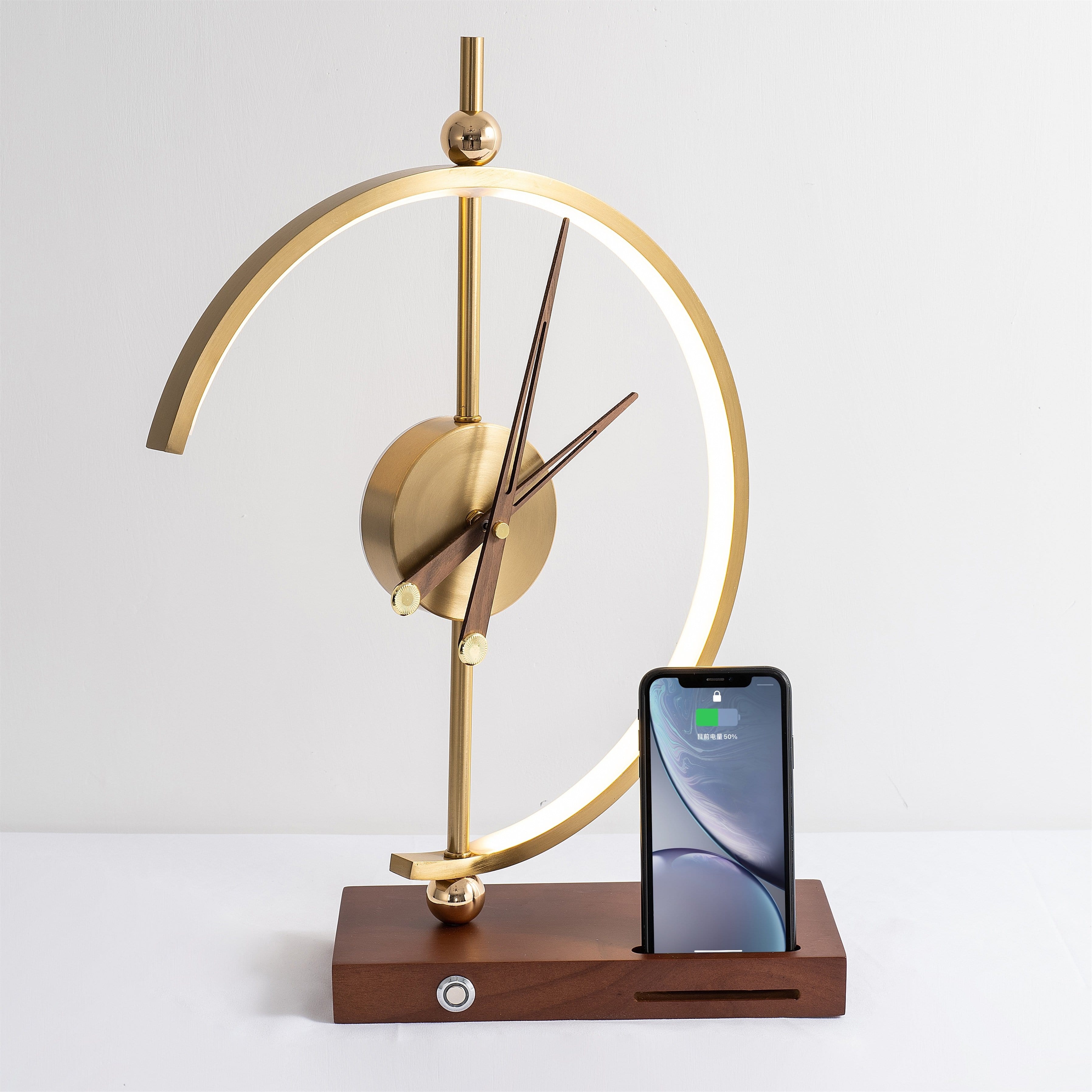 Wireless Charging Table Lamp with LED Display - Modern Design for Bedside and Desk, Compact and Energy Efficient 7
