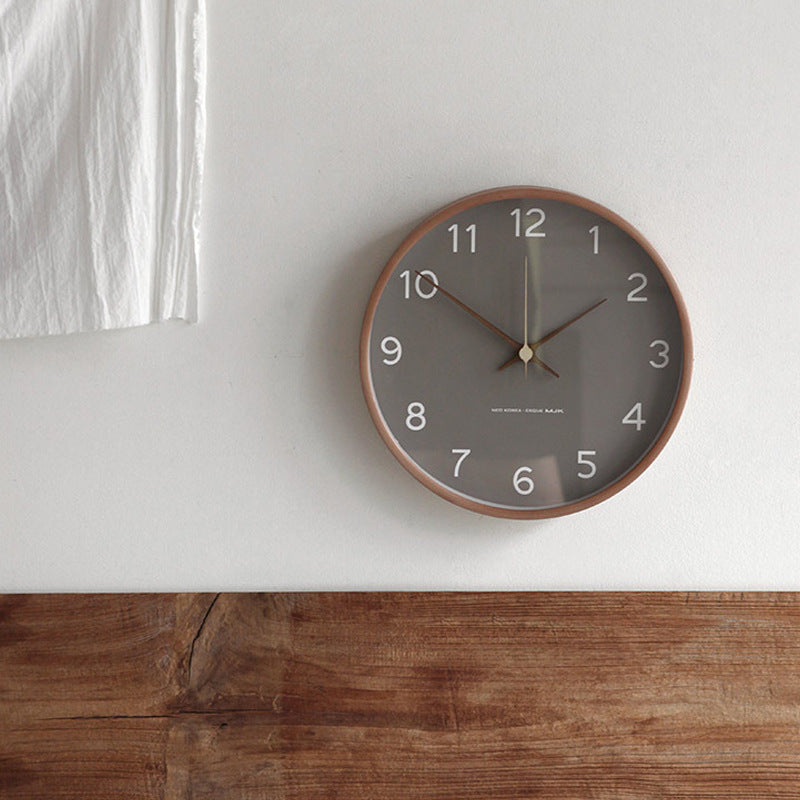 Wooden Analog Wall Clock – 25 cm Silent Timepiece for Home Decor – Natural Solid Wood Design 6