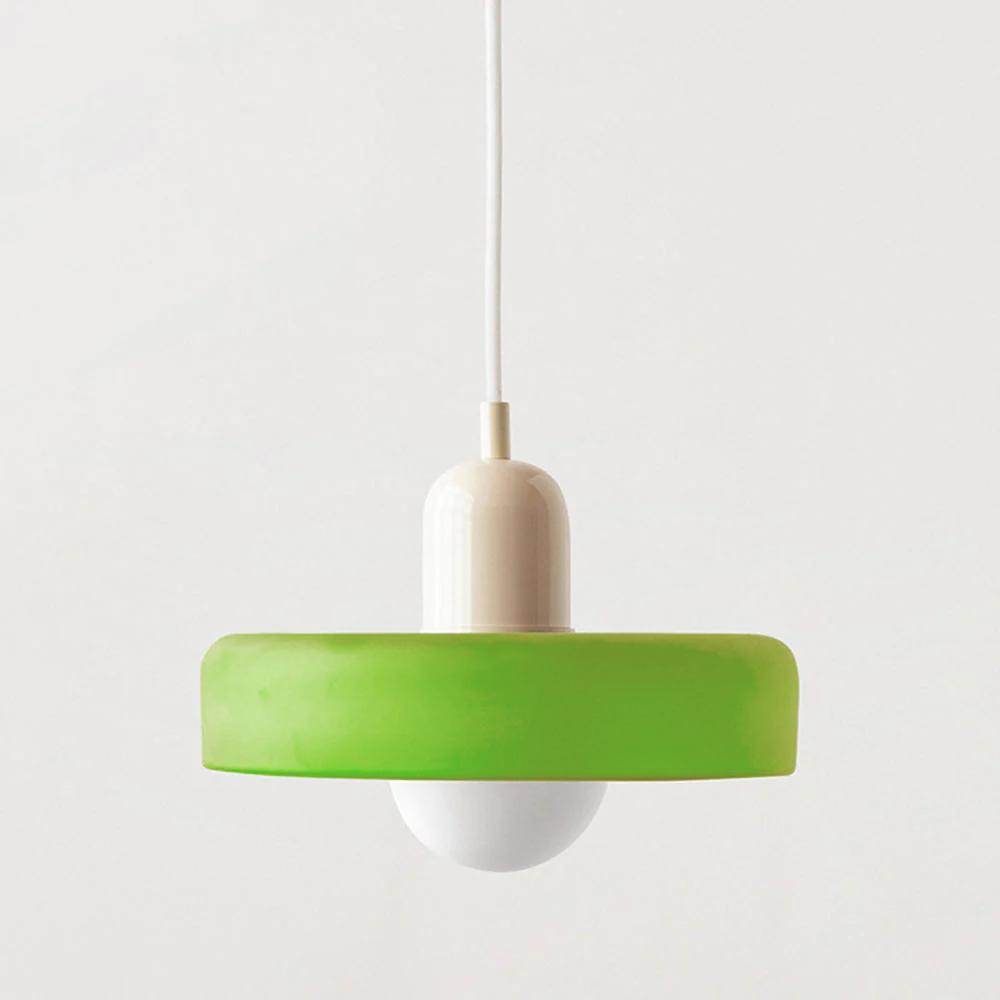 Bauhaus Glass Pendant Light – Colorful Design – Retro Ceiling Lamp
