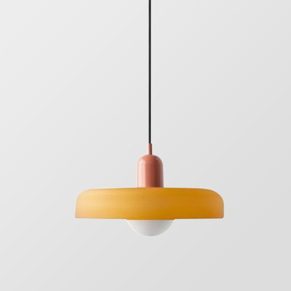 Bauhaus Glass Pendant Light – Colorful Design – Retro Ceiling Lamp