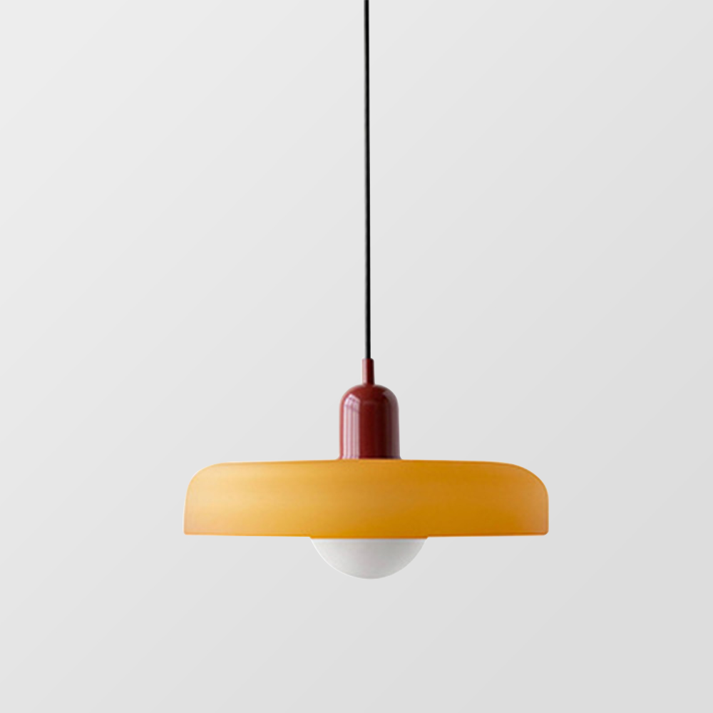 Bauhaus Glass Pendant Light – Colorful Design – Retro Ceiling Lamp