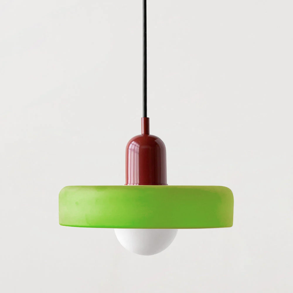 Bauhaus Glass Pendant Light – Colorful Design – Retro Ceiling Lamp